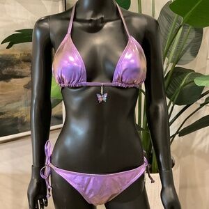 Purple Bikini With Charming Bikinis Colorful Butterfly Charm!